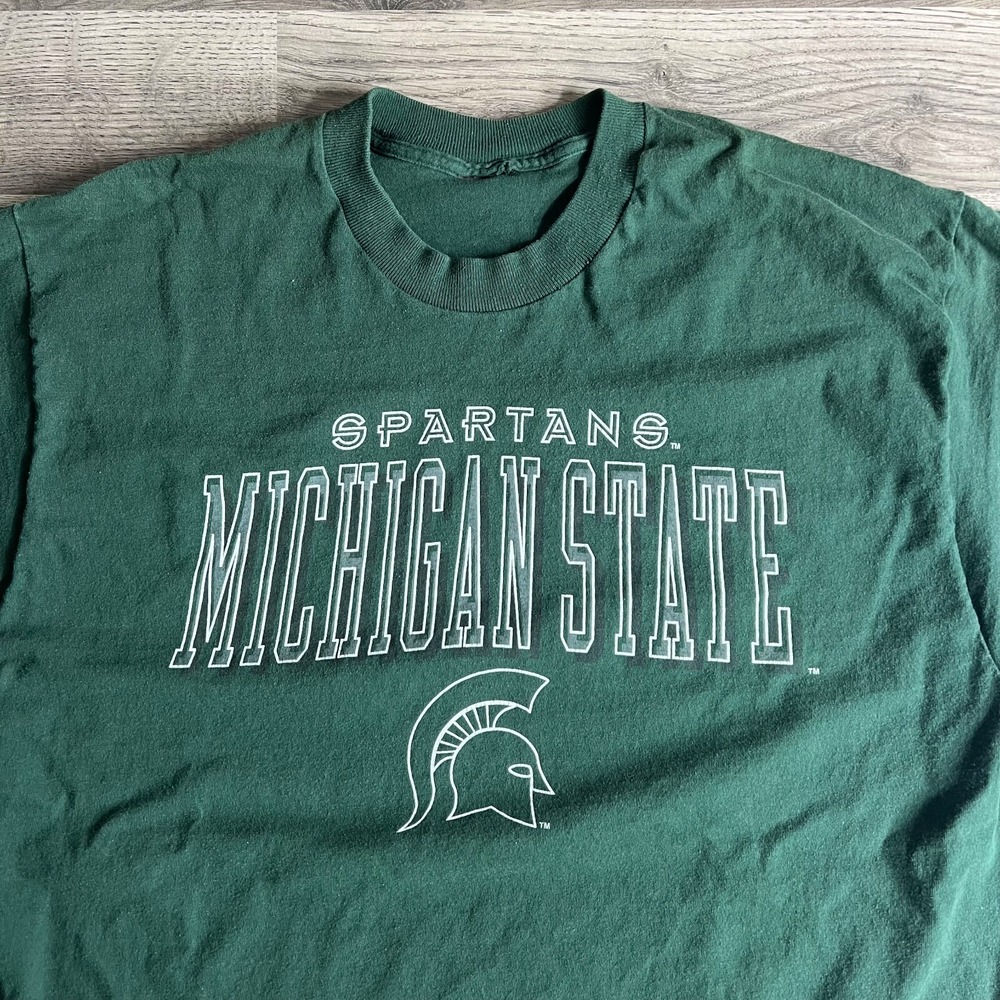 VTG Michigan State Spartans T Shirt Fits Large MSU 1990s Sparty Single Stitch - Picture 2 of 8